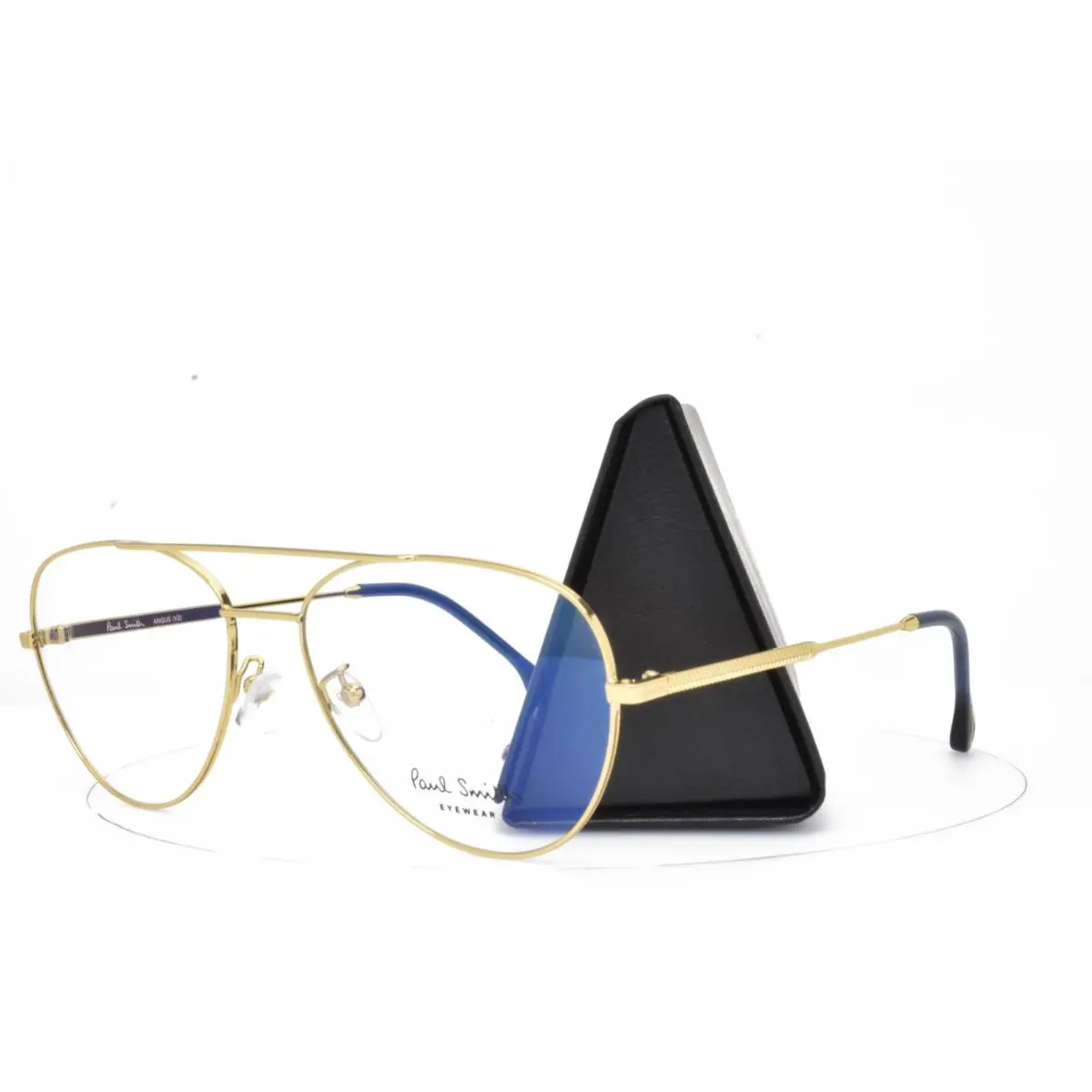 Paul Smith Eyeglasses Shiny Gold Rx Frame Aviator 58-17-145 Angus P006 V2 02