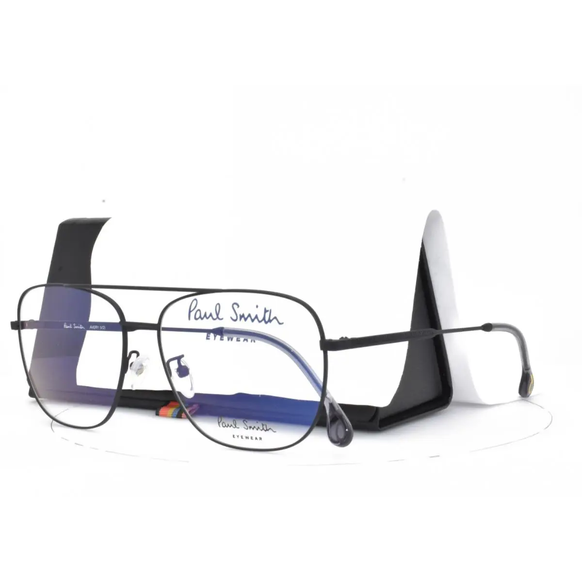 Paul Smith Eyeglasses Matte Black Aviator Rx Frame 58-15-145 Avery P007 V2 05
