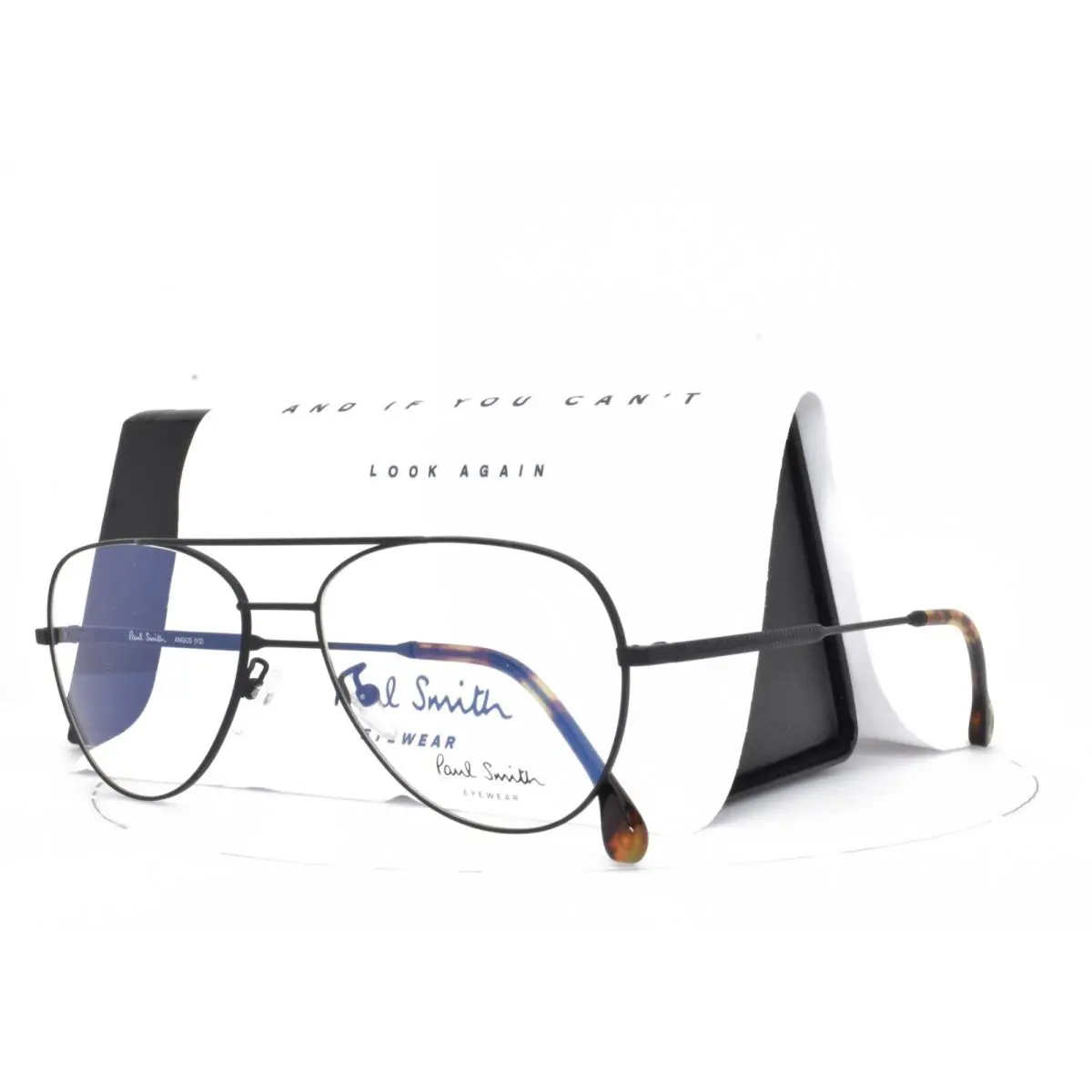 Paul Smith Eyeglasses Matte Black Frame Aviator 58-17-145 Angus P006 V2 05