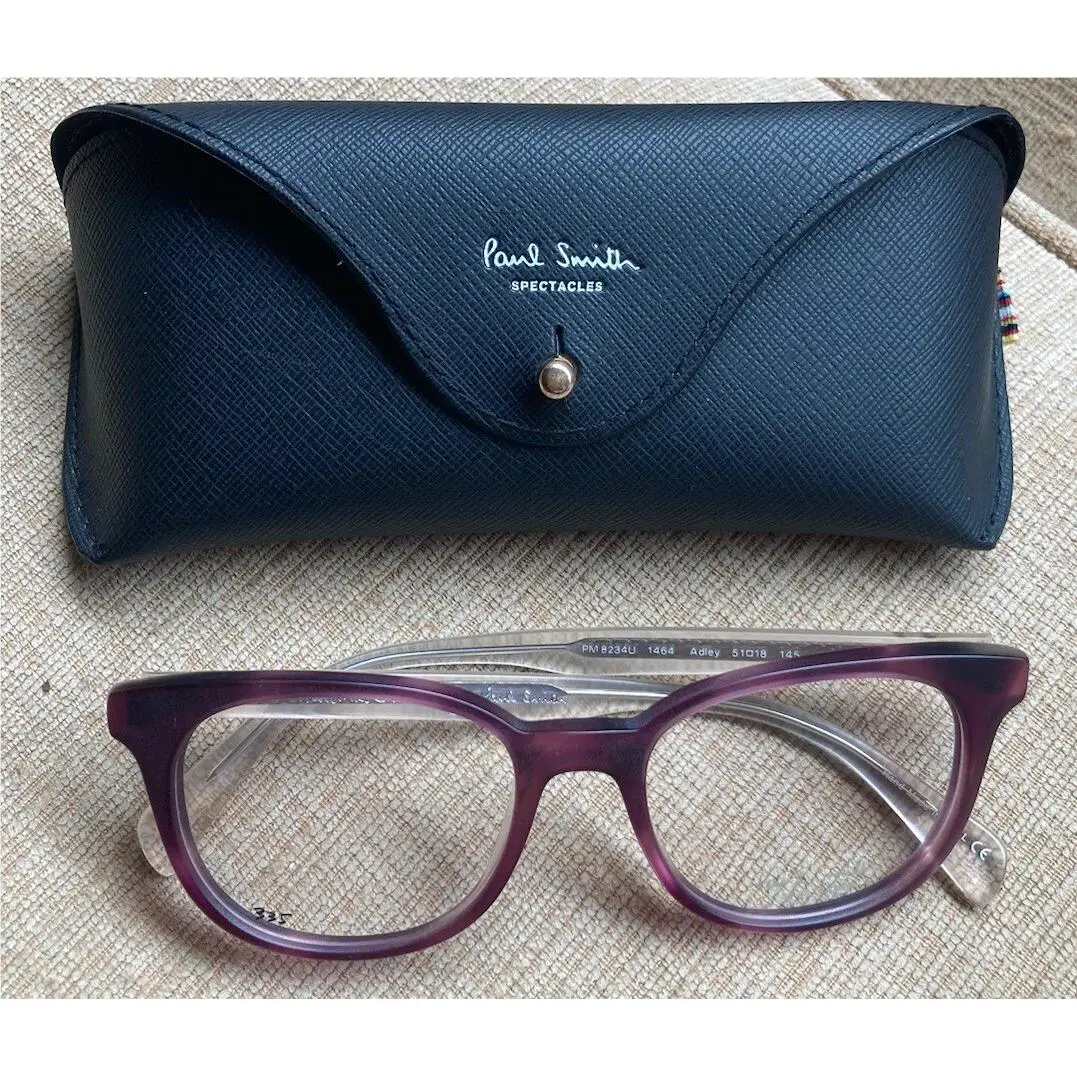 Paul Smith Eyeglasses PM 8234U 1464 Adley Purple Clear Frame 51-18 145 +case