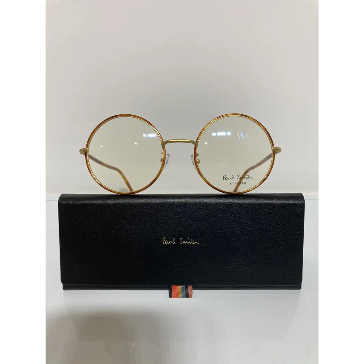 Paul Smith Alford v2 Satin Gold Light Tortoise Round Metal Eyeglasses 51mm
