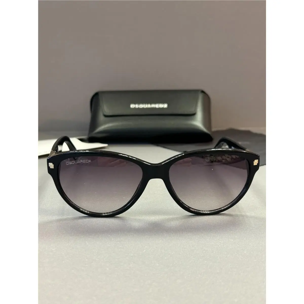 DQ 0147 Black Designer Sunglasses 57-16-140 w/ Case by DSquared2
