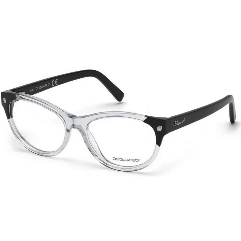 DSquared2 Dsquared Eyeglasses DQ5142 027 Transparent Black Frames 53mm Rx-able