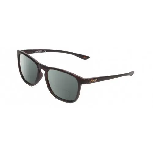Reaction KC2834 Polarized Bifocal Sunglasses in Black Tortoise 56mm Grey by Kenneth Cole