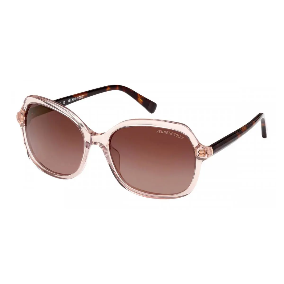 NY Polarized Women`s Biodegradable Butterfly Sunglasses - KC7256 Shiny Pink/Brown Polarized (72H-58) by Kenneth Cole
