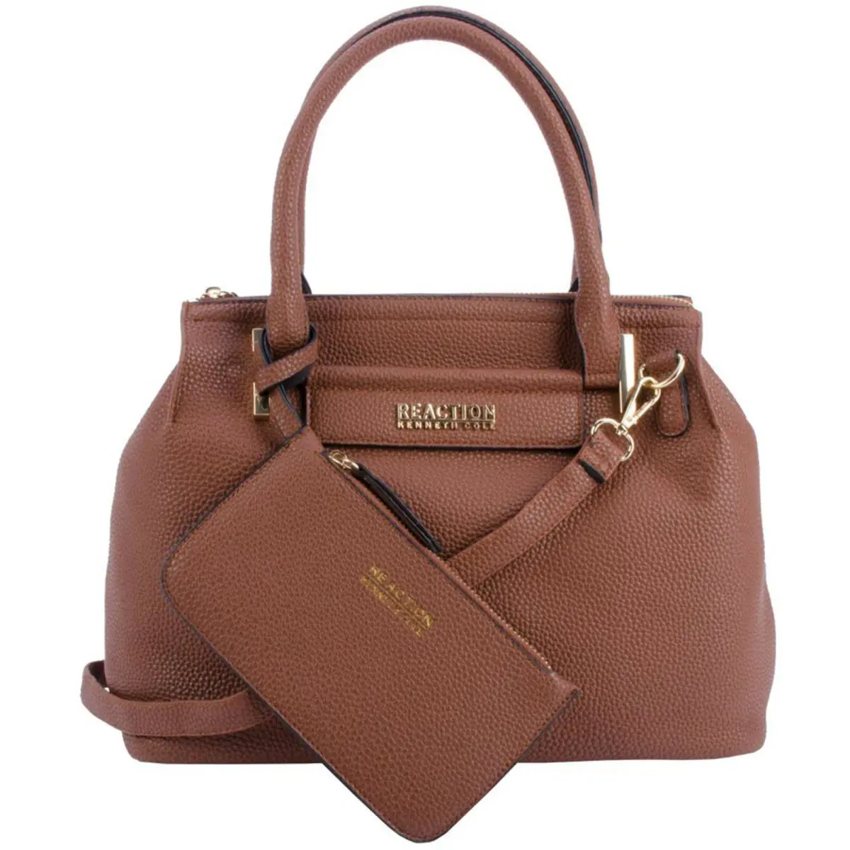 Kenneth Cole Reaction Modern Women`s Durable Purse Top Handle Handbag Brown