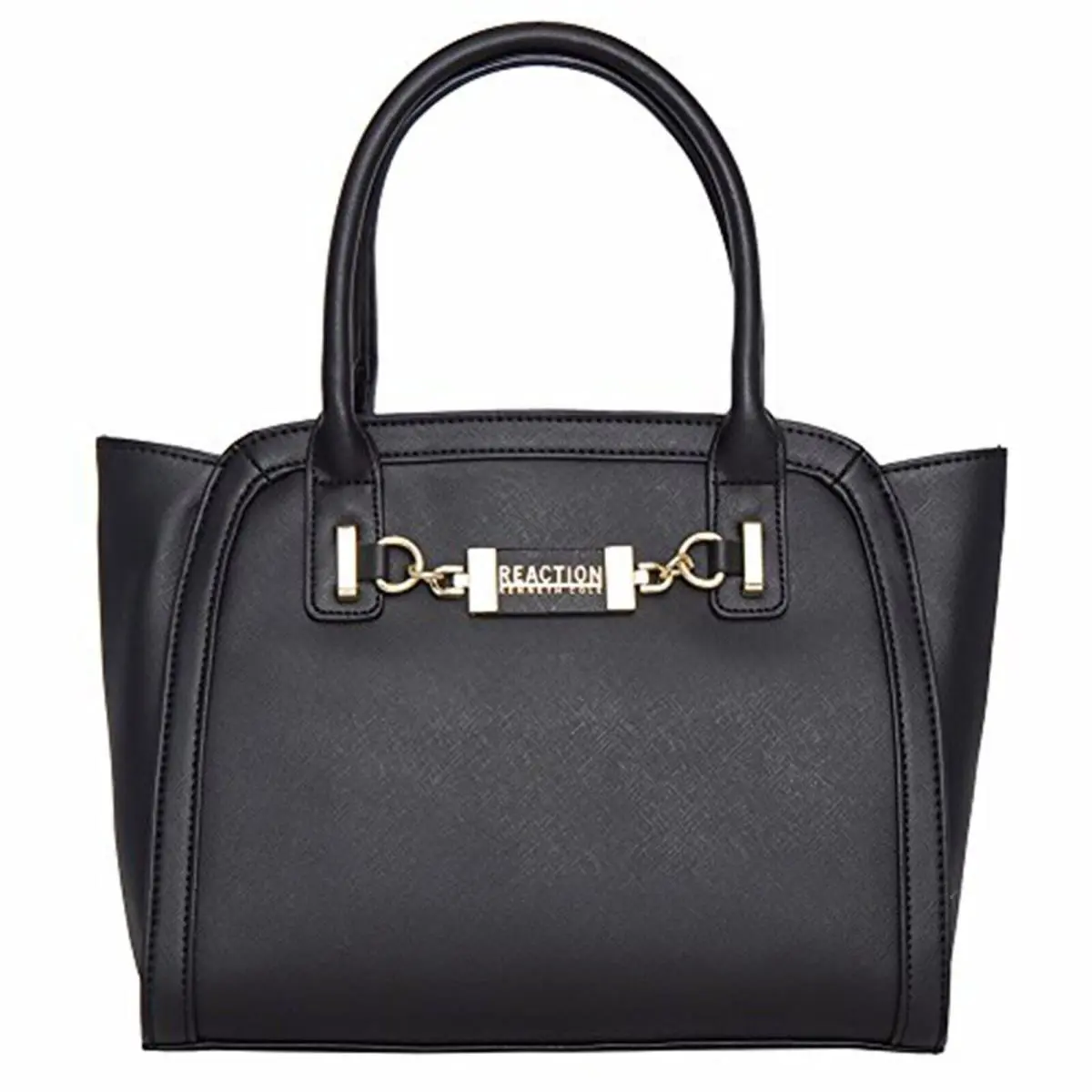 Kenneth Cole Reaction Modern Women`s Durable Purse Top Handle Handbag Black - Handle/Strap: Black, Exterior: Black, Lining: Black