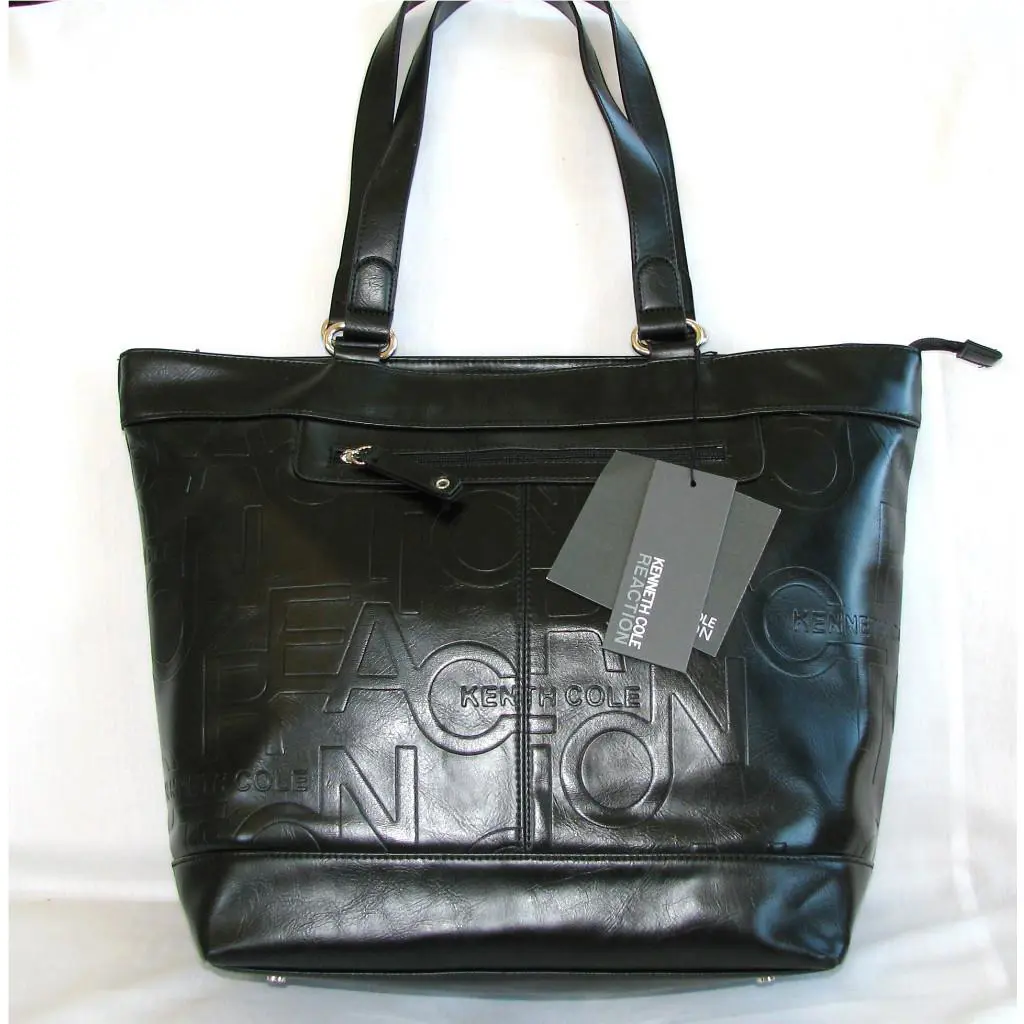 Kenneth Cole Reaction Black Register TO Tote 15.4 Computer Tote Bag-msr