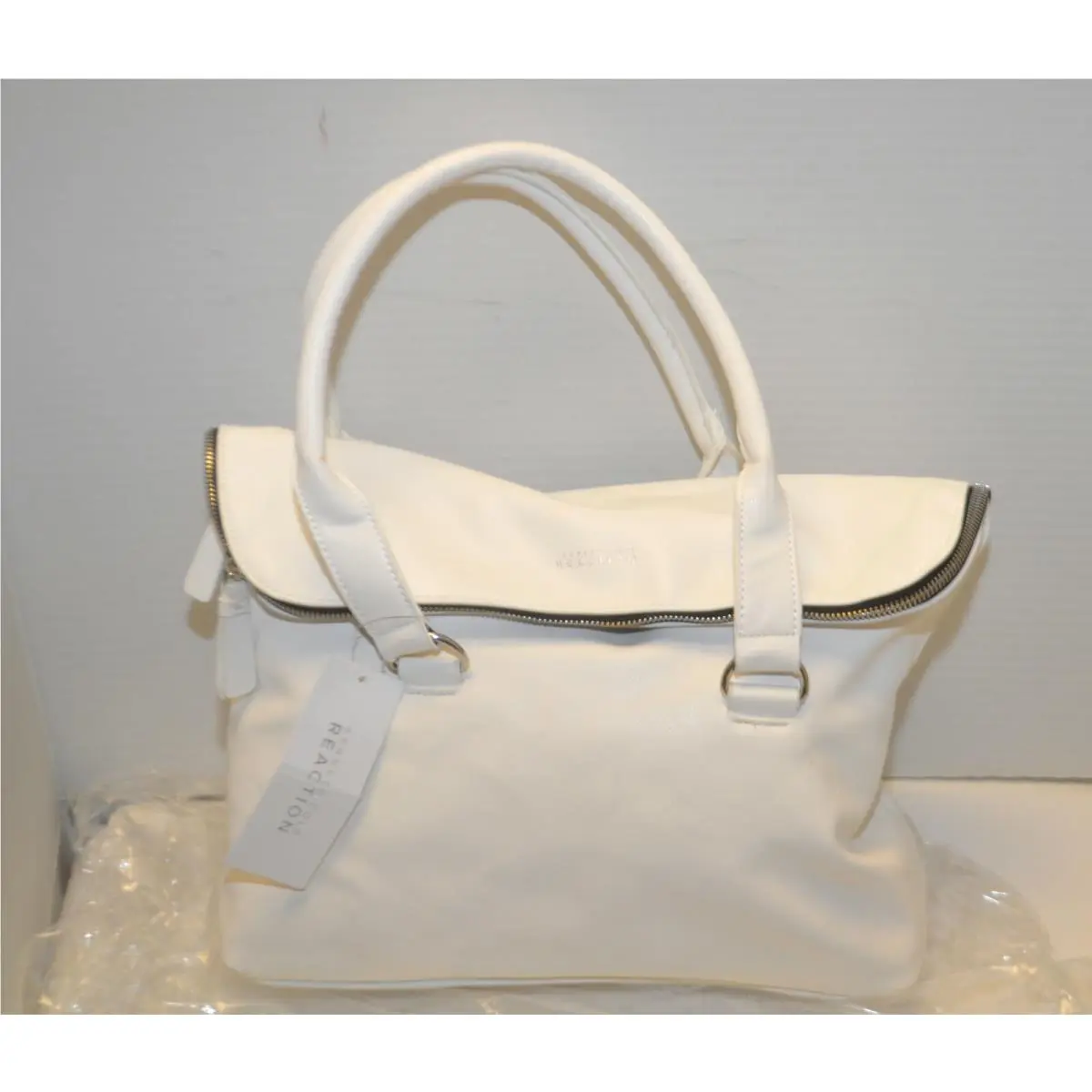 Kenneth Cole Reaction Chalk White Fold-over Tote Bag