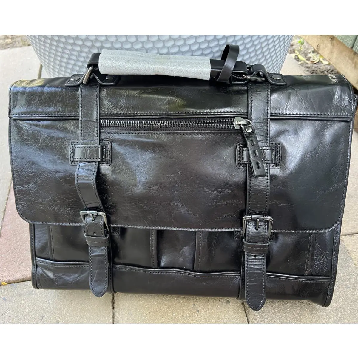 Vtg  Flapover Briefcase Messenger Bag A Flap On The Wrist by Kenneth Cole