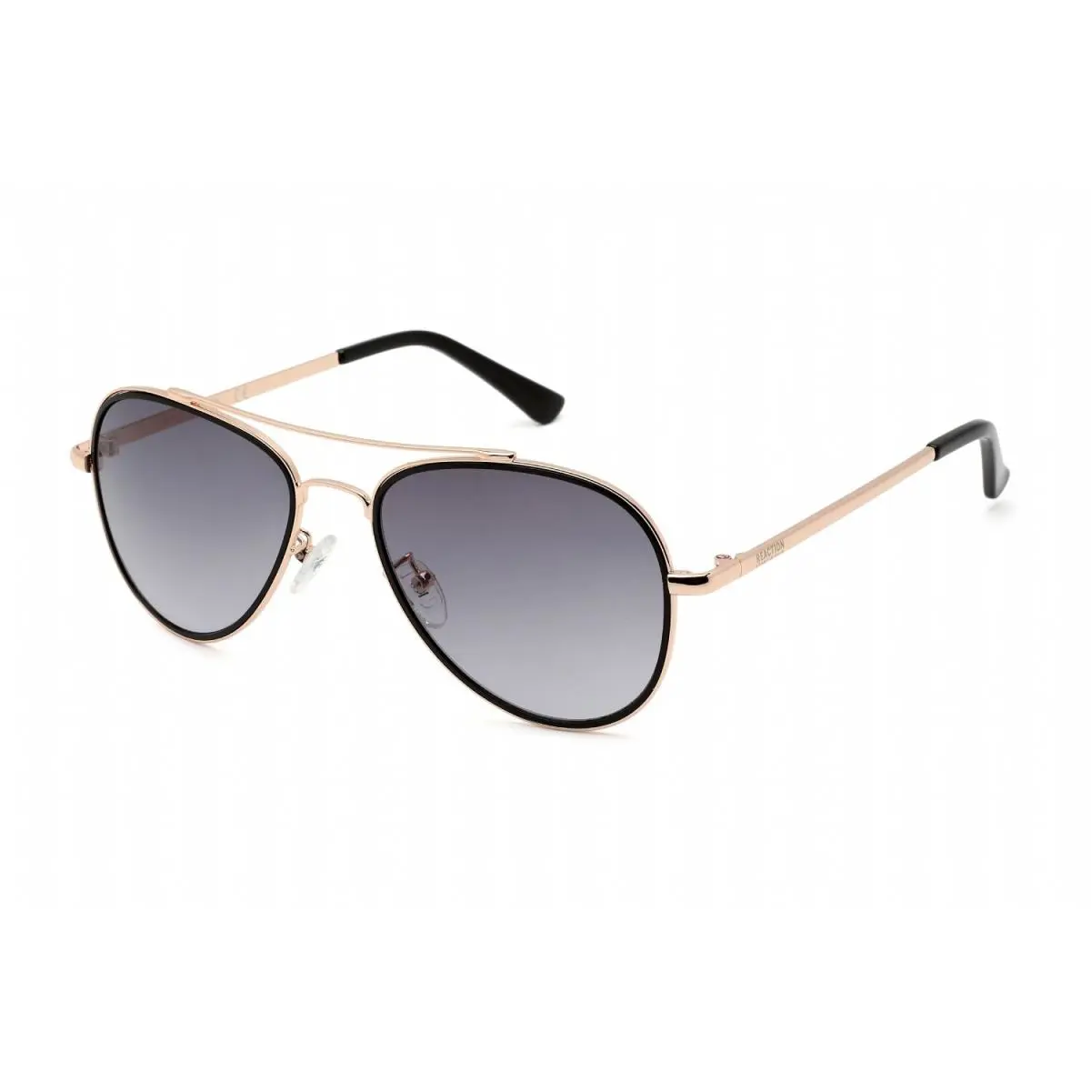 Reaction KC2837 28B Aviator Gold Black Sunglasses by Kenneth Cole