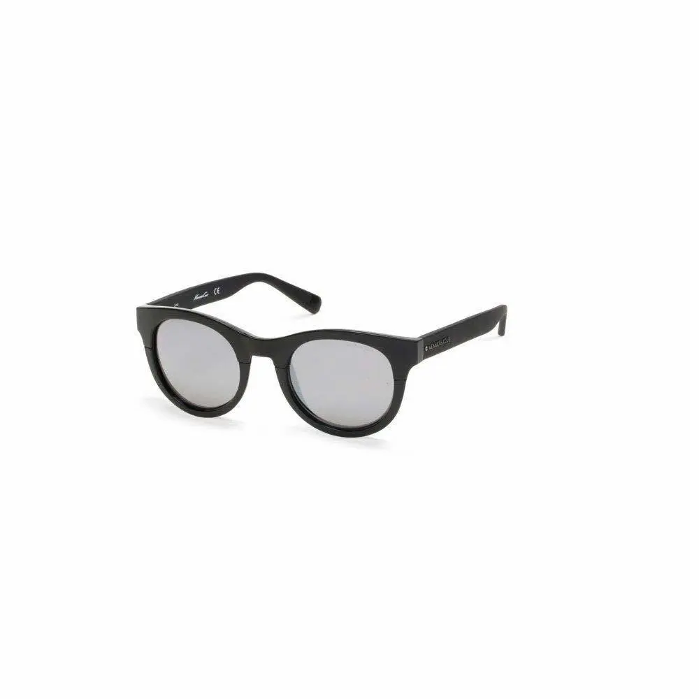 Designer Sunglasses KC7211-01C-50 mm Black with Silver Mirror Lens by Kenneth Cole
