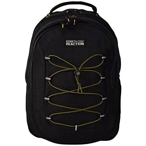 Reaction Laptop Backpack Bungee Cords Black by Kenneth Cole