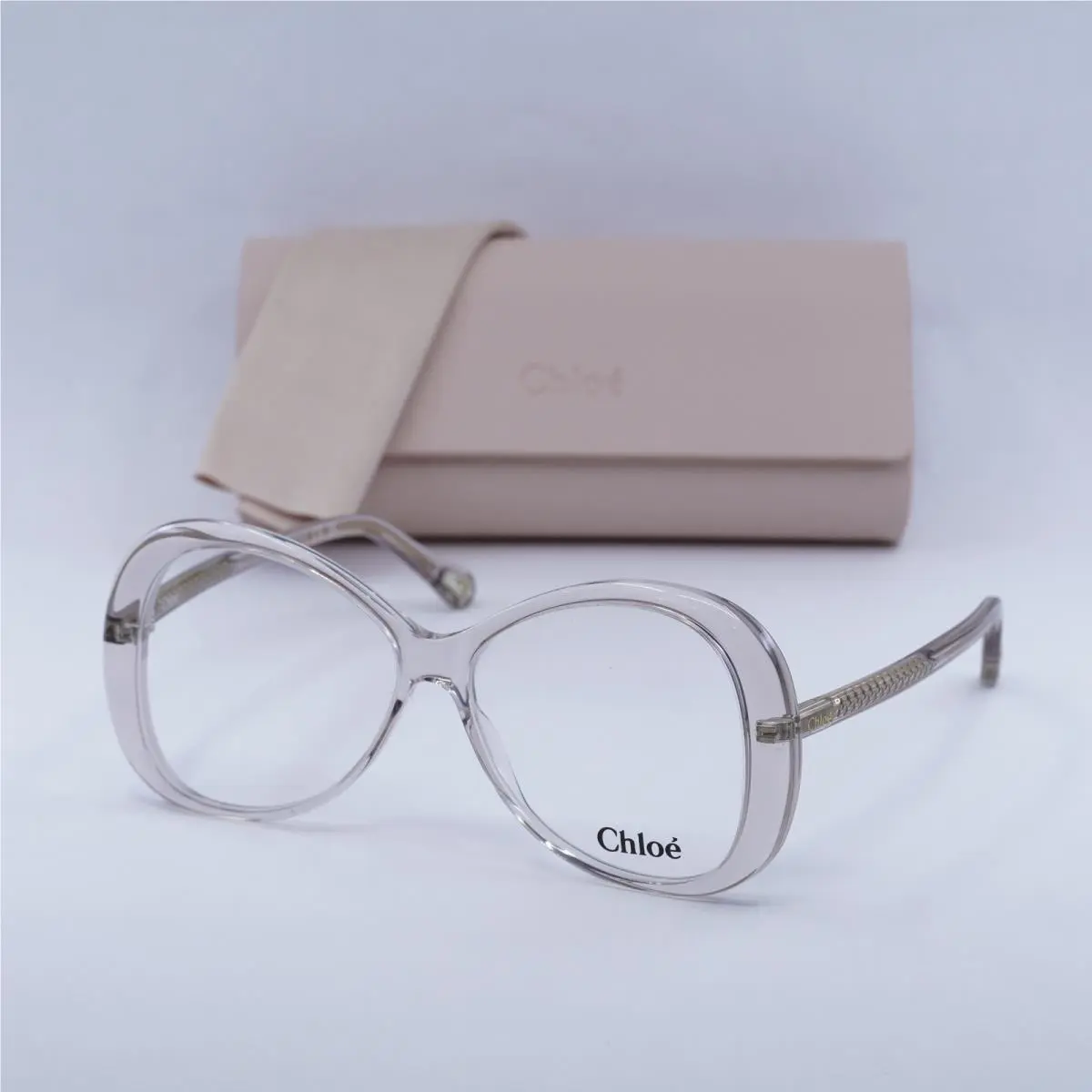 Chloe CH0011O 002 Pink Transparent 56mm Eyeglasses