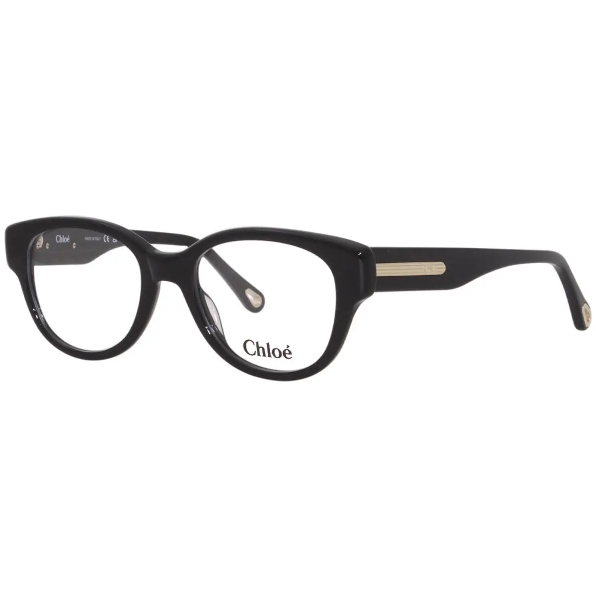 Chloe CH0124O 001 Eyeglasses Frame Women`s Black Full Rim Round Shape 49mm