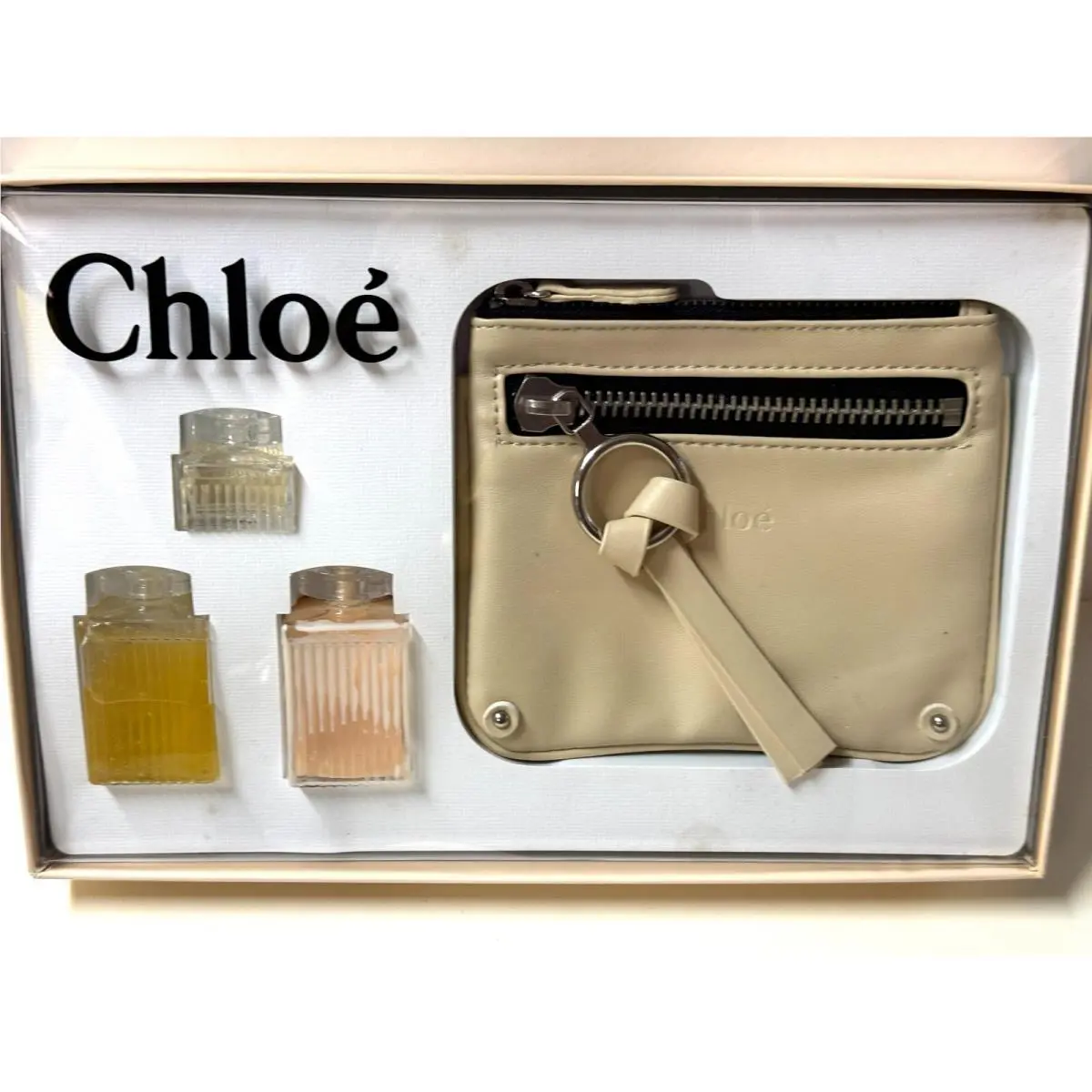 3 pc Set x Chloe Mini 0.17 oz +body Lotion 1 oz +S Gel 1 oz + Bag 5 x 5