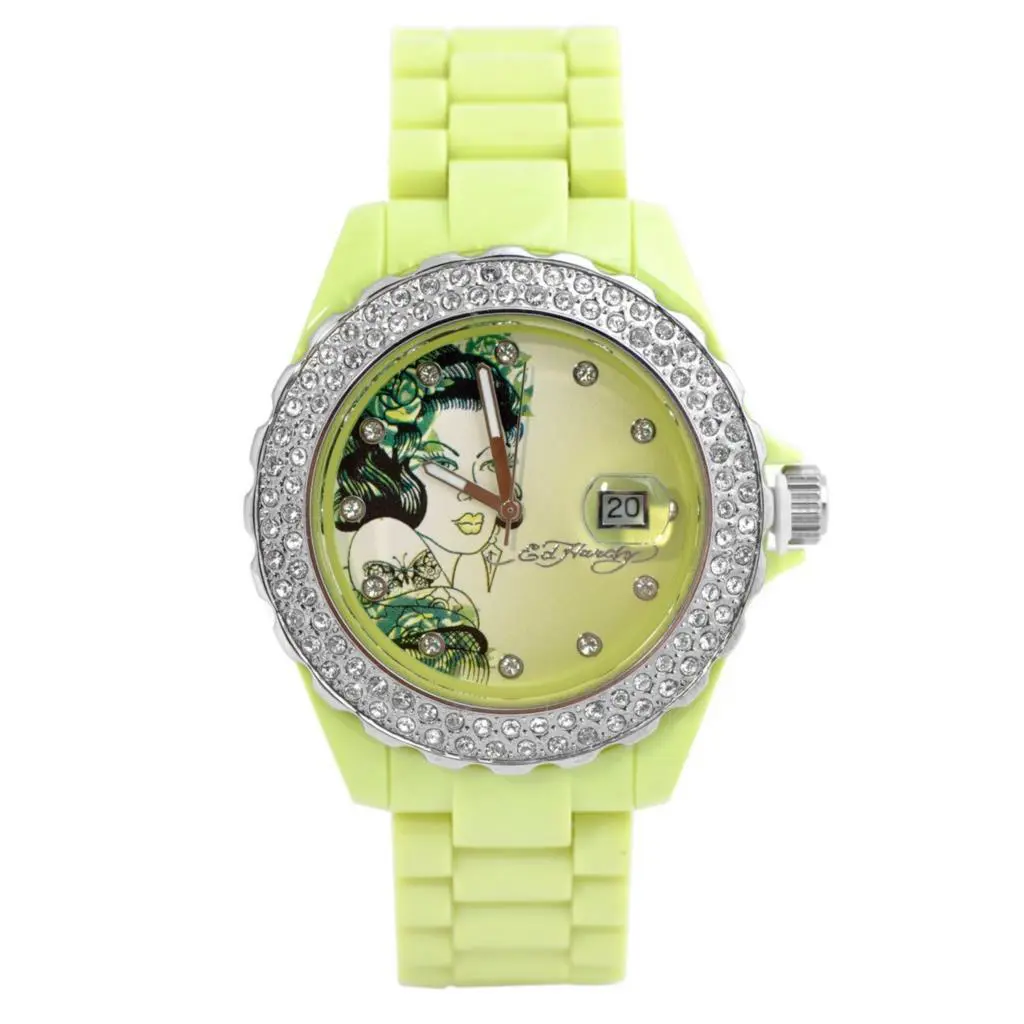 ED Hardy BY Christian Audigier Roxxy Rx-lg Ladies Japan Movement Crystal Watch by Ed Hardy