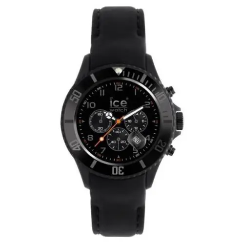Ice Watch Men`s Chronograph Black Dial Leather Watch CH.BK.B.L.11 by Ice-Watch