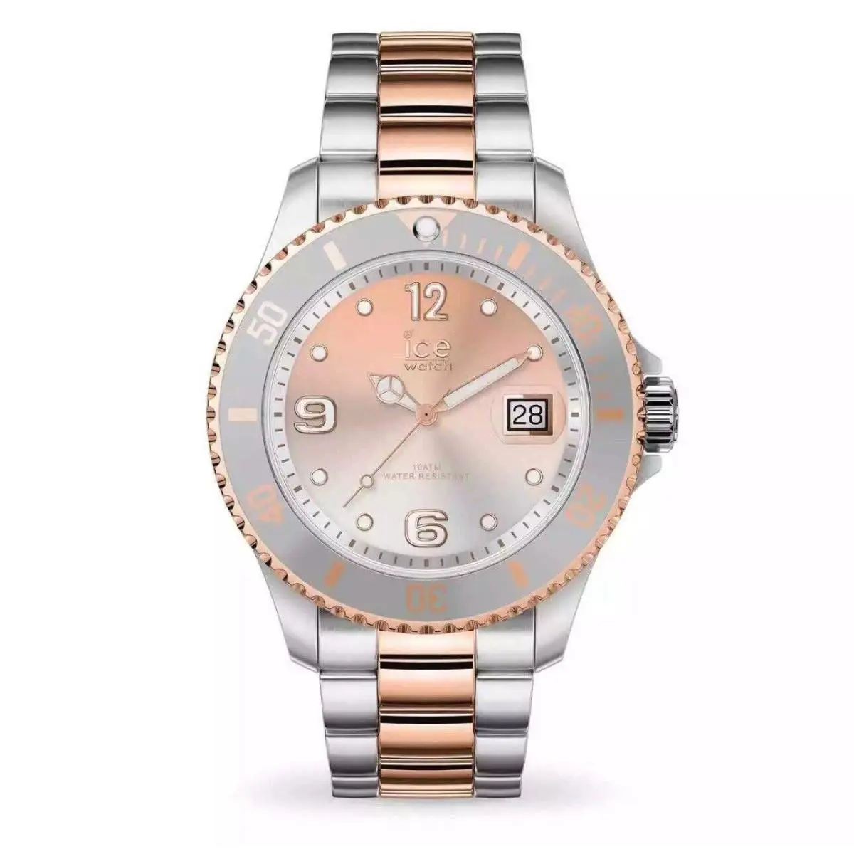 Ice Watch Quartz Silver Pink Dial Two-tone Watch 016769 by Ice-Watch