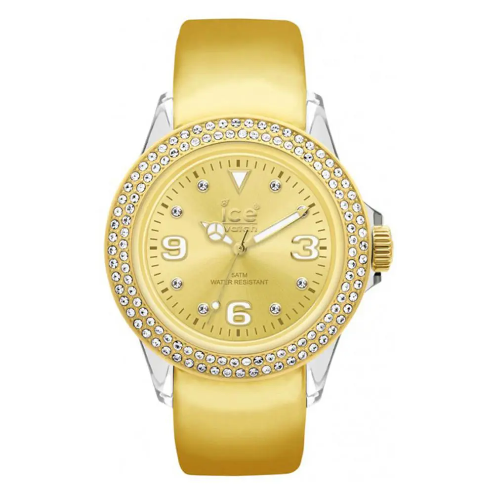Ice-watch Stone Tycoon Swarovski Polyamide Gold Plated Unisex Watch ST.GG.U.L.10 by Ice-Watch