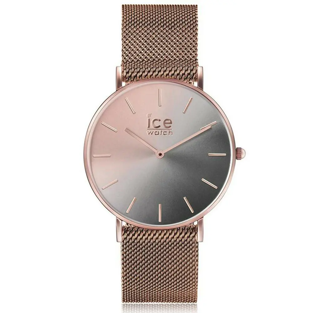 Ice Sunset Smoky Eye Rose Gold Stainless Steel Case Strap Womens Watch. 016024 by Ice-Watch