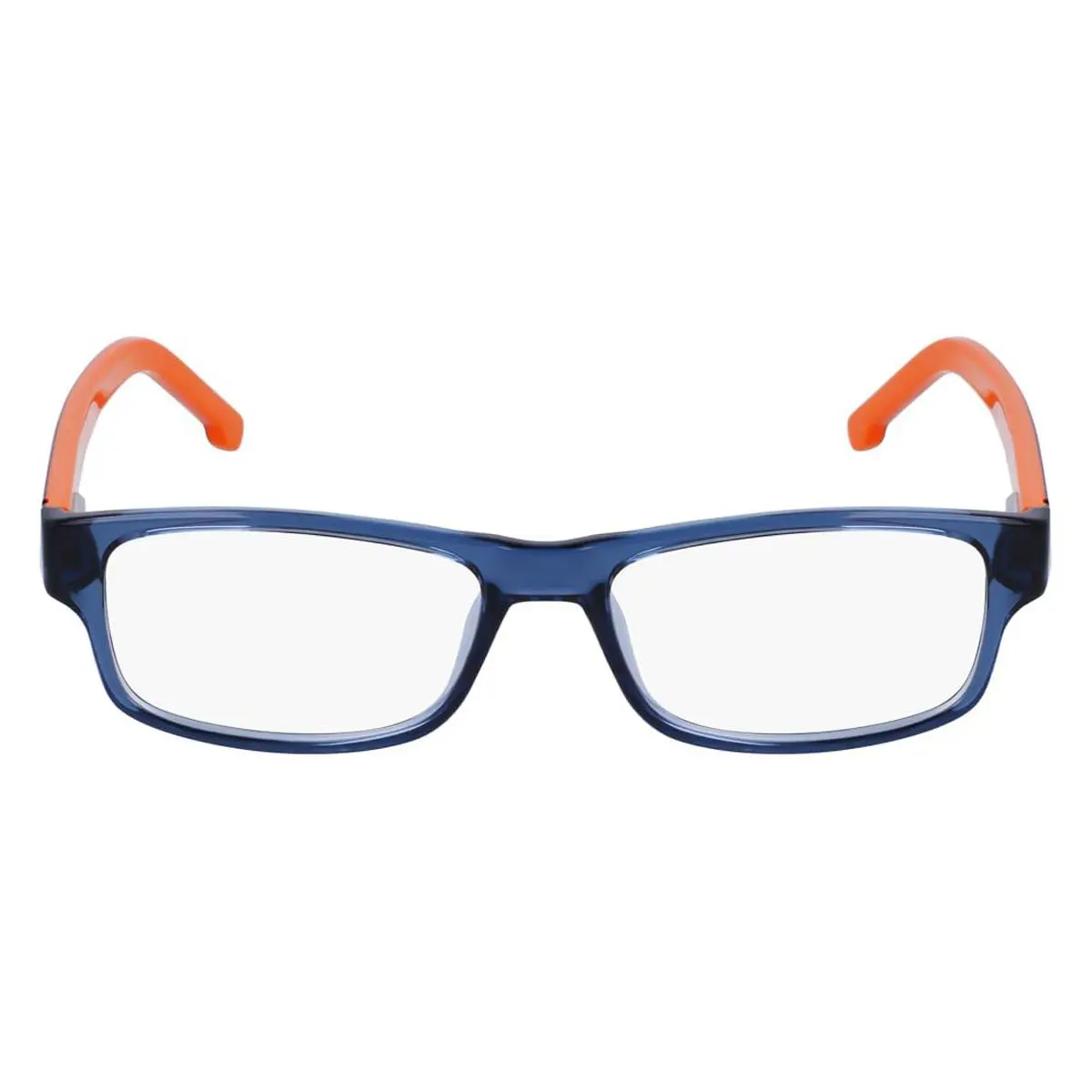 Lacoste L2707 Eyeglasses Men Blue Steel Orange Rectangle 53