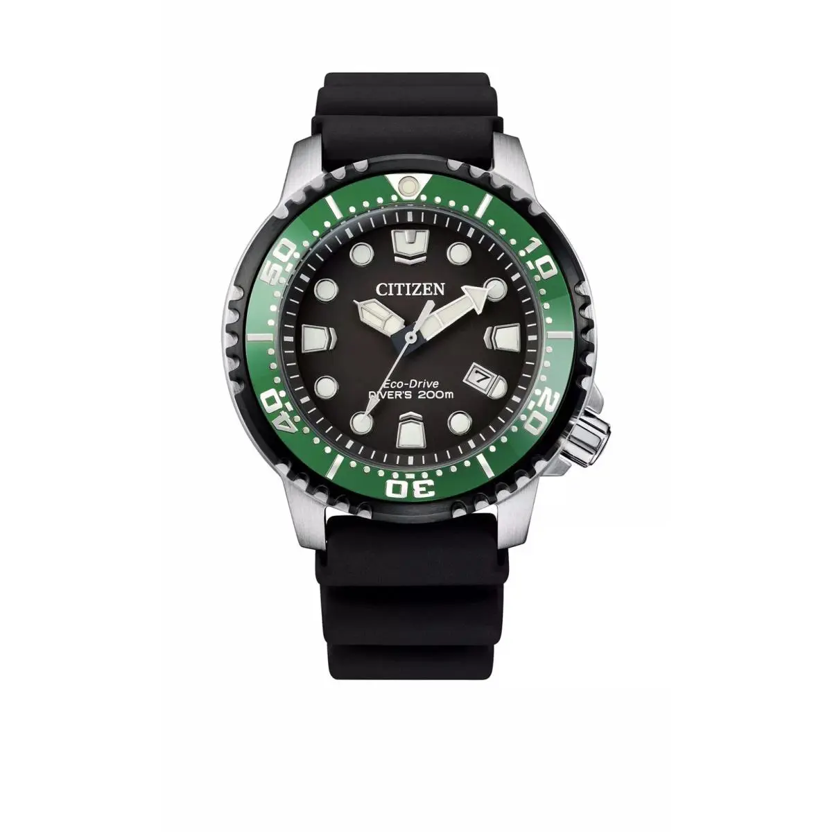 Citizen Eco-drive Men`s Professional Diver Black Strap Watch 42mm BN0155-08E