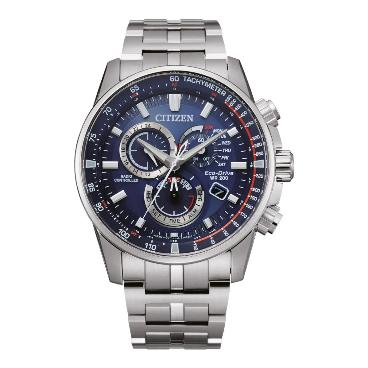 Citizen Eco Drive Man`s Radio Controlled Chronograph Blue Watch CB5880-54L