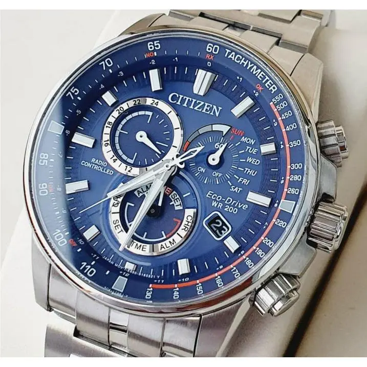 Citizen Eco-drive Pcat CB5880-54L Sapphire Crystal Chronograph Blue Dial Watch