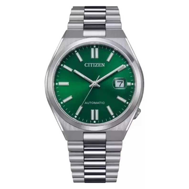 Citizen Men`s Tsuyosa Automatic Green Dial Watch- NJ0150-81X - Dial: Green, Band: Silver