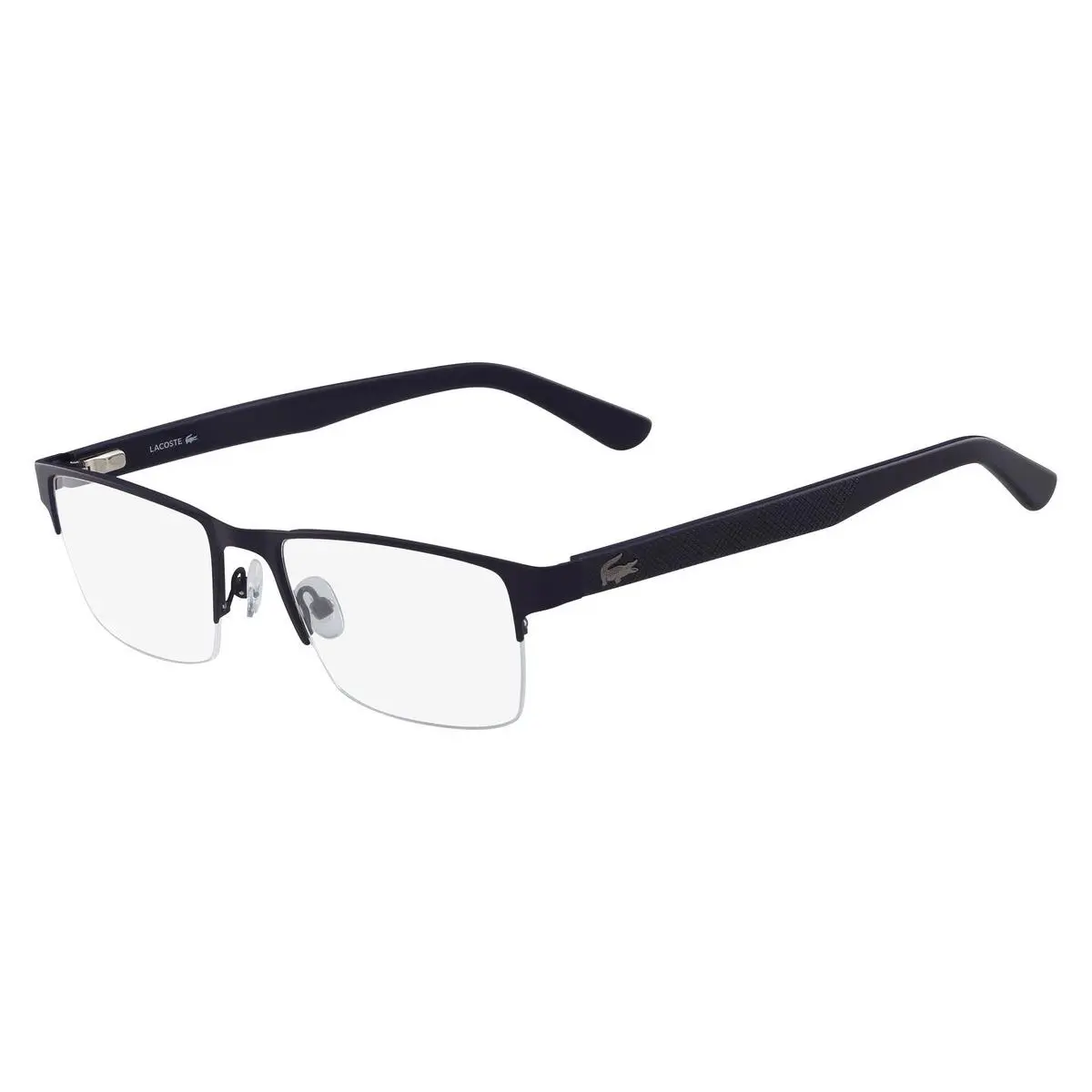 Lacoste L2237 Eyeglasses Men Matte Blue Rectangle 55mm