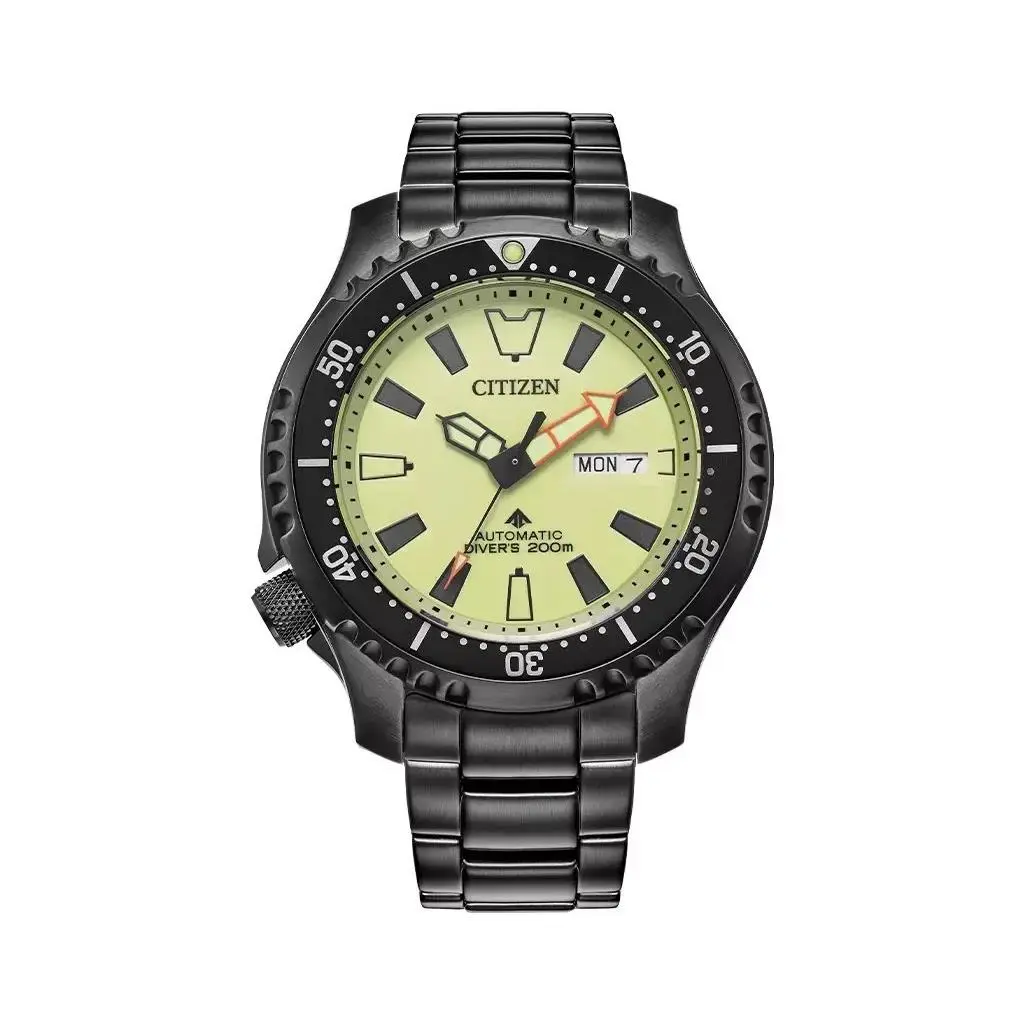 Citizen Men`s Promaster Dive Automatic Yellow Dial Watch - NY0155-58X