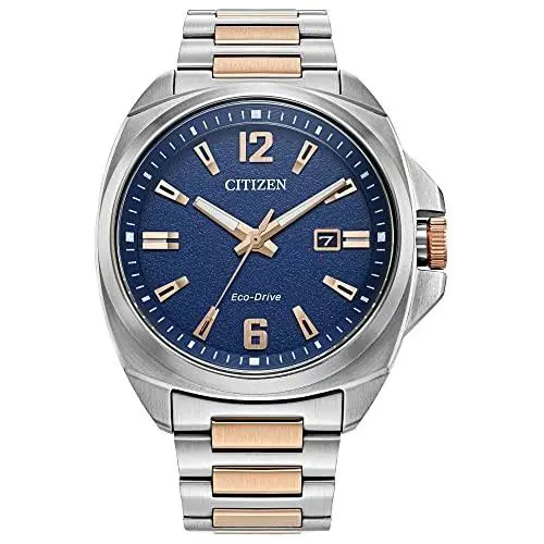 Eco-drive Sport Luxury Two-tone Bracelet Watch 42mm AW1726-55L by Citizen
