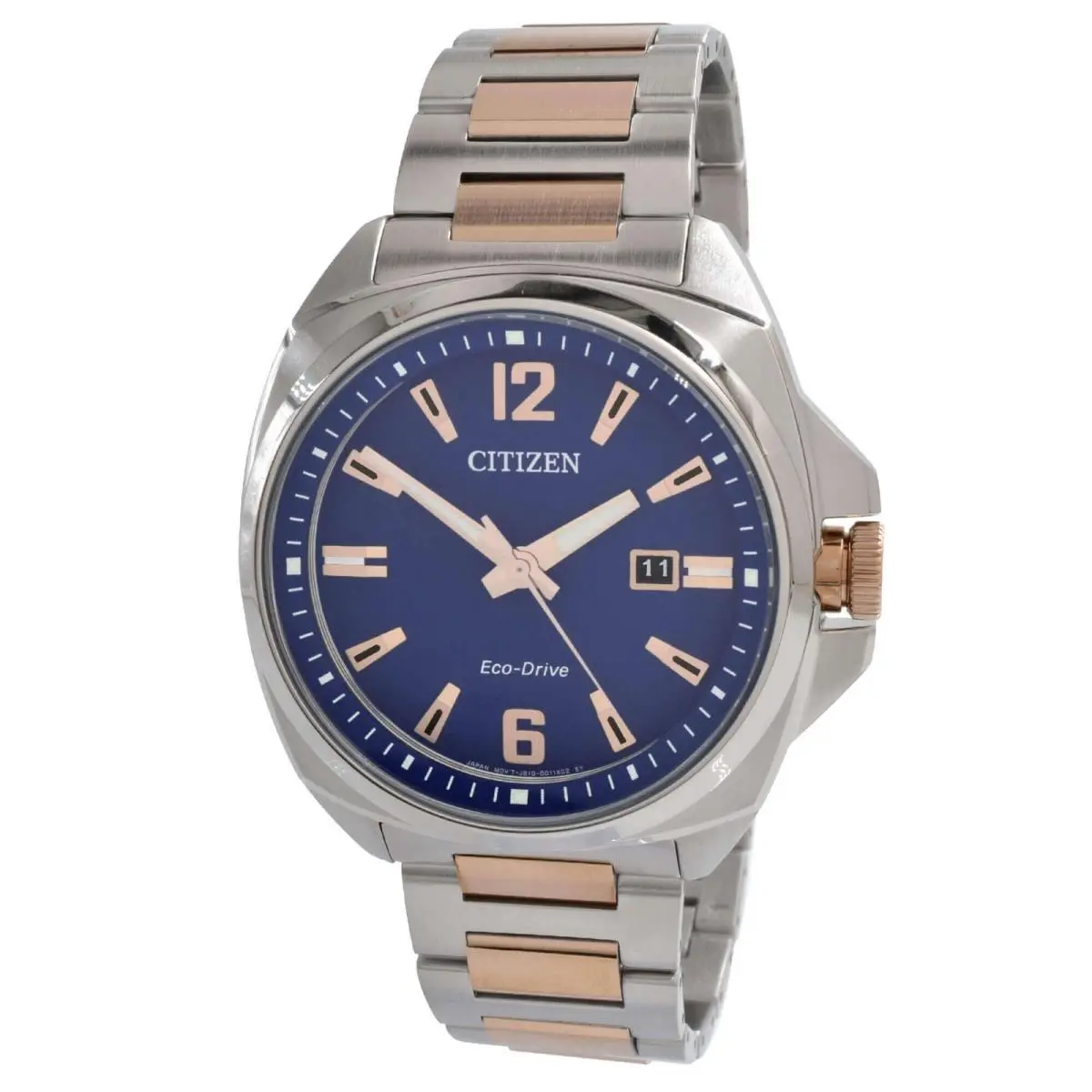 Men`s Watch Endicott Eco-drive Blue Dial Two Tone Bracelet AW1726-55L by Citizen