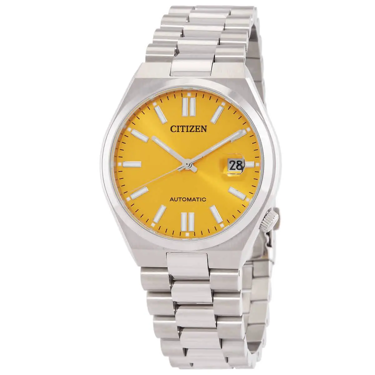 Citizen Men`s Tsuyosa Automatic Sunray Yellow Dial Watch - NJ0150-56Z - Dial: Sunray Yellow