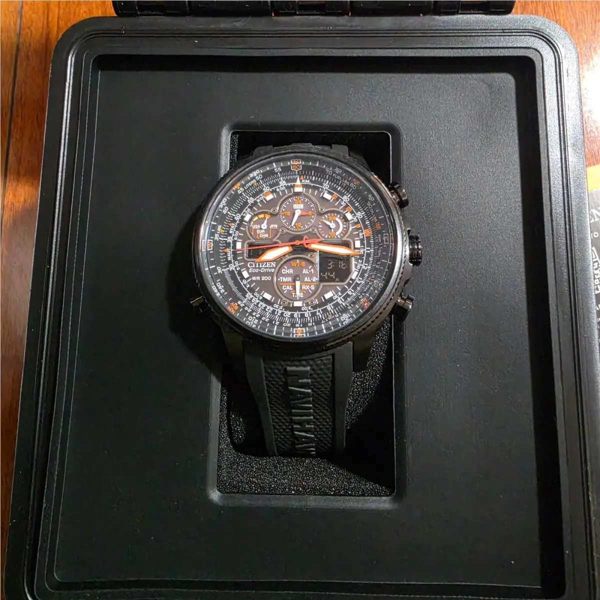 Mens Promaster Navihawk A-t Eco-drive Pilot Chronograph Watch JY8035-04E by Citizen