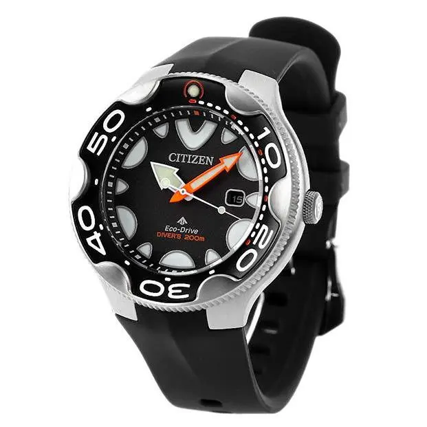 Promaster Orca Dive Black Dial Watch Polyurethane Band BN0230-04E by Citizen