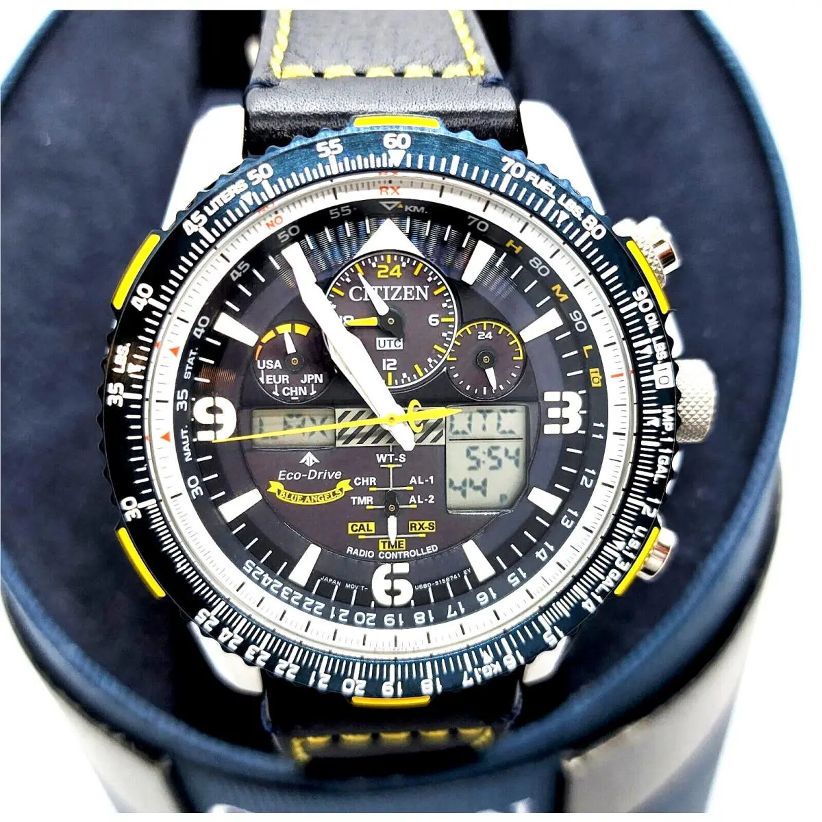 Blue Angels JY8078-01L Promaster Skyhawk Eco-drive A-t Men`s Watch by Citizen