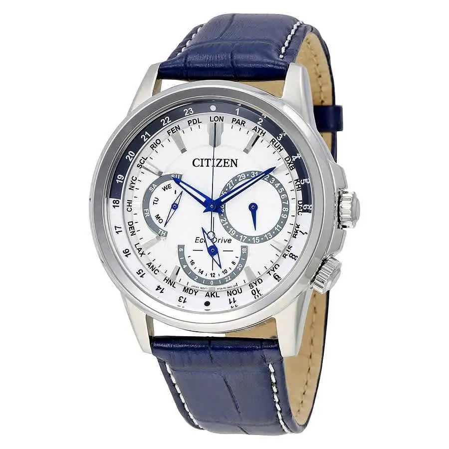 Calendrier Eco-drive World Time Men`s Watch BU2020-02A by Citizen