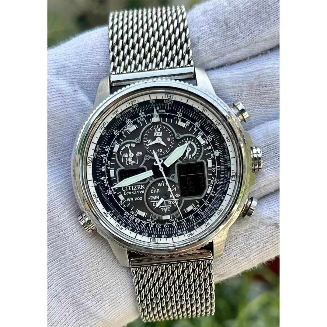 Citizen Promaster Navihawk AT Eco-drive Silver Stainless Steel Watch JY8030-83E