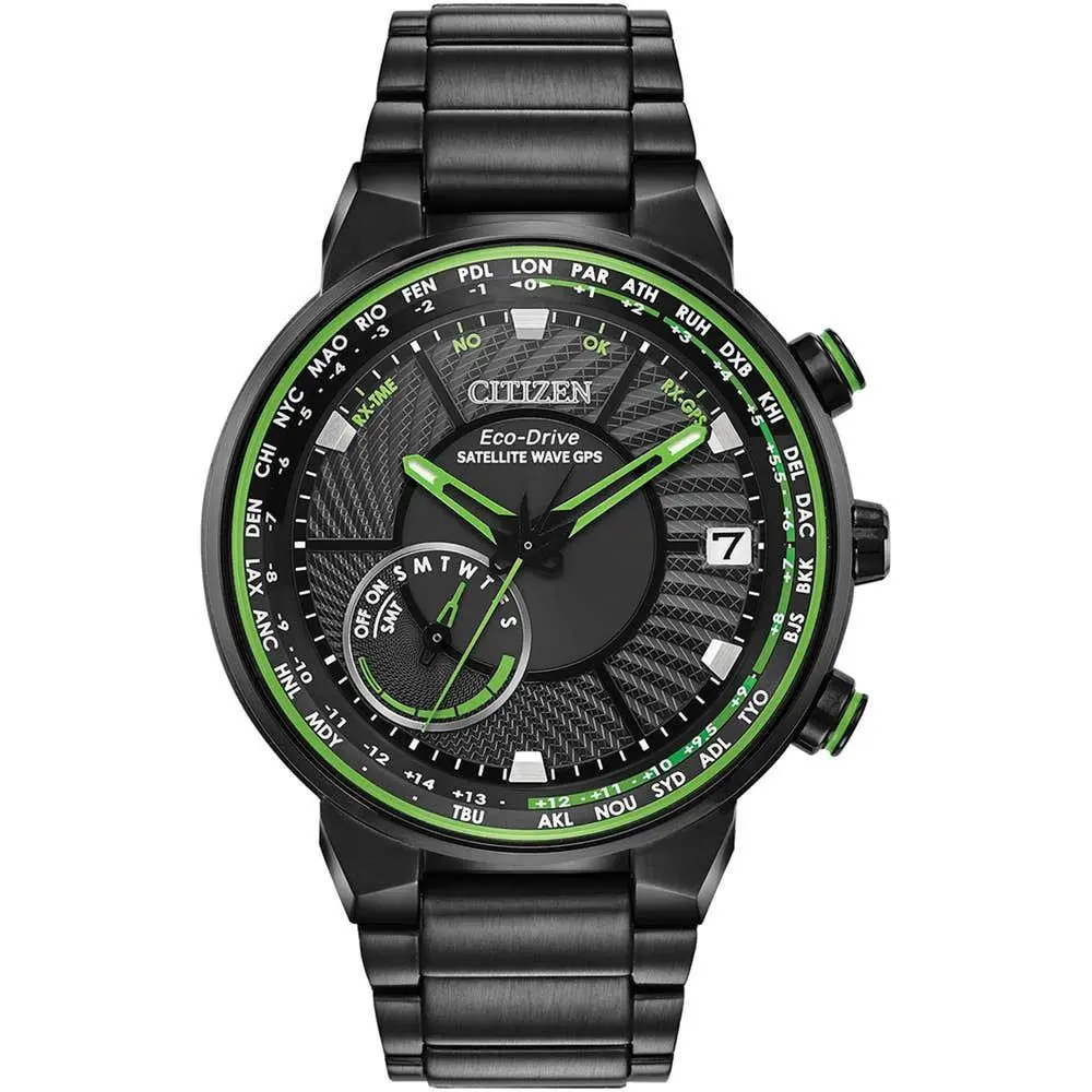 Eco Drive Satellite Wave Gps Freedom Black Ion Plated Watch CC3035-50E by Citizen