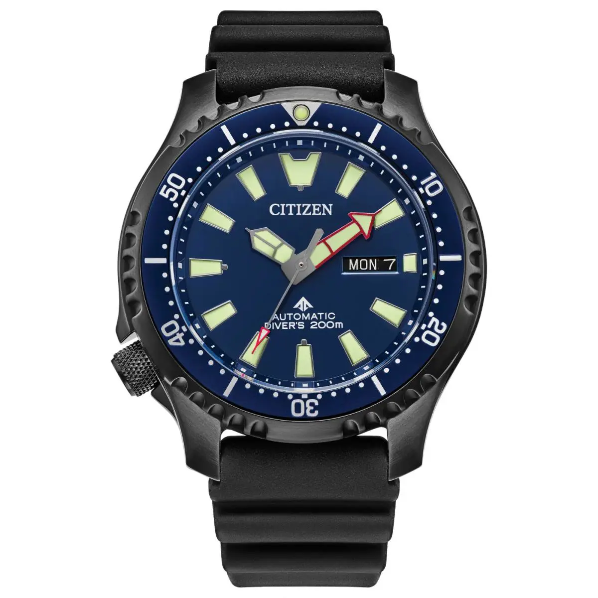 Citizen Automatic Promaster Dive Black Pvd Polyurethane Strap Watch NY0158-09L