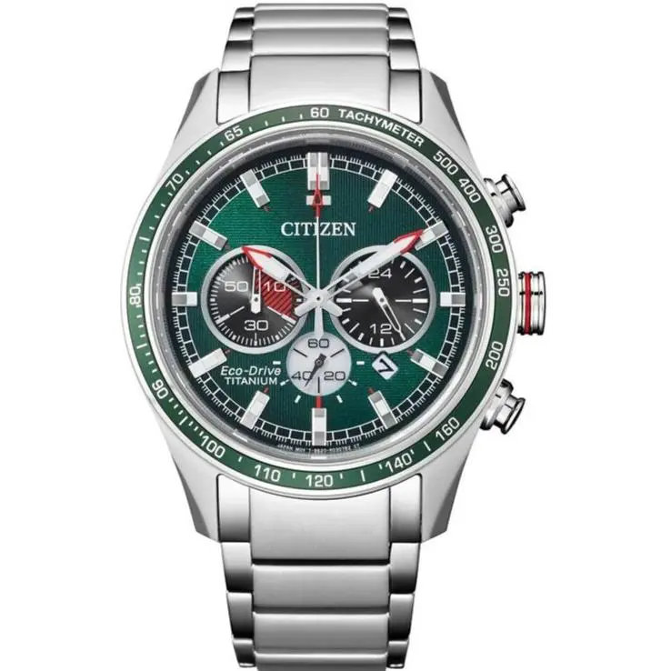 Citizen Eco-drive Super Titanium Green Dial Men`s Watch CA4497-86X