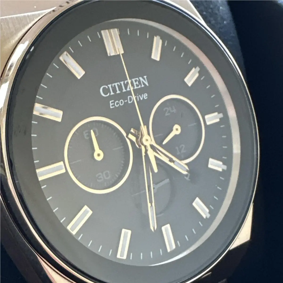 Citizen Men`s Quartz Chronograph Luminous Brown Leather Watch 43 MM CA4583-01E
