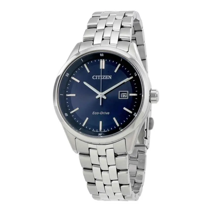 Citizen Men`s Bracelet Blue Dial Eco-drive Watch BM7251-53L