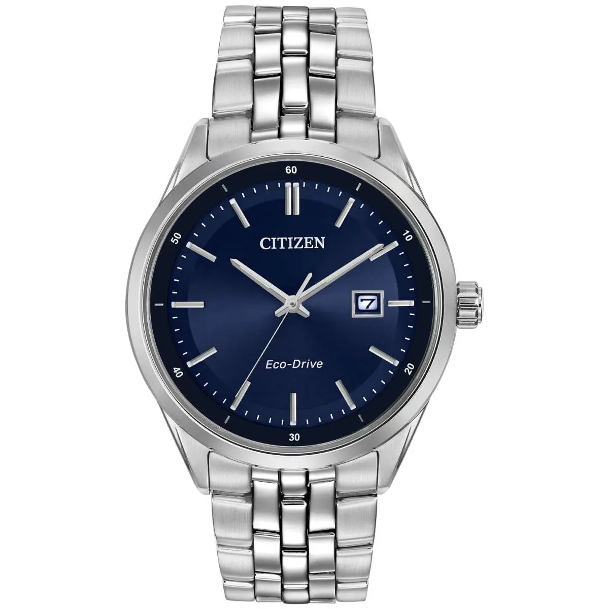 Citizen Men`s Bracelet Blue Dial Eco-drive Watch - BM7251-53L