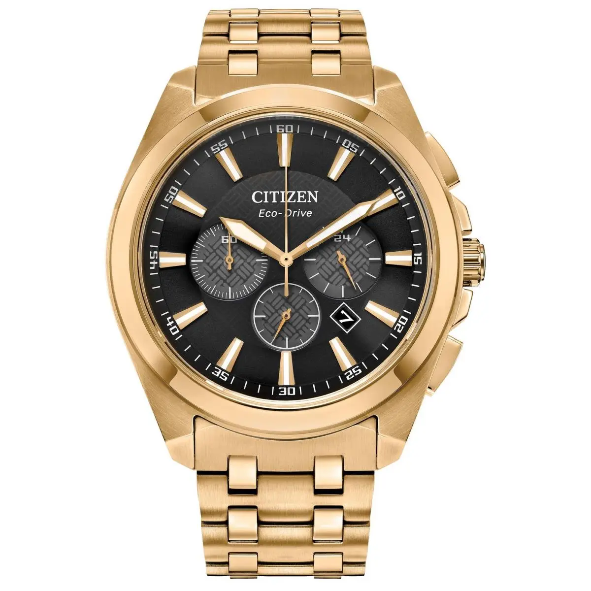 Citizen CA4512-50E Men Quartz Chronograph Gold Tone Stainless Steel Watch - gold