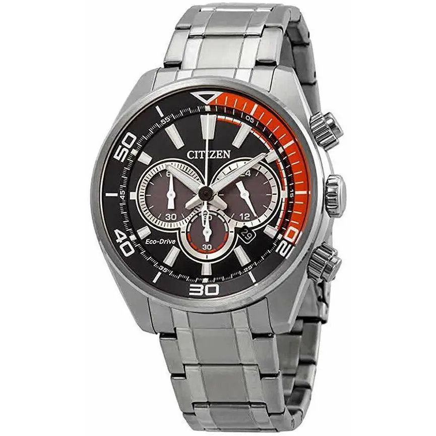 Chandler Eco-drive Chronograph Black Dial Men`s Watch CA4330-57E by Citizen