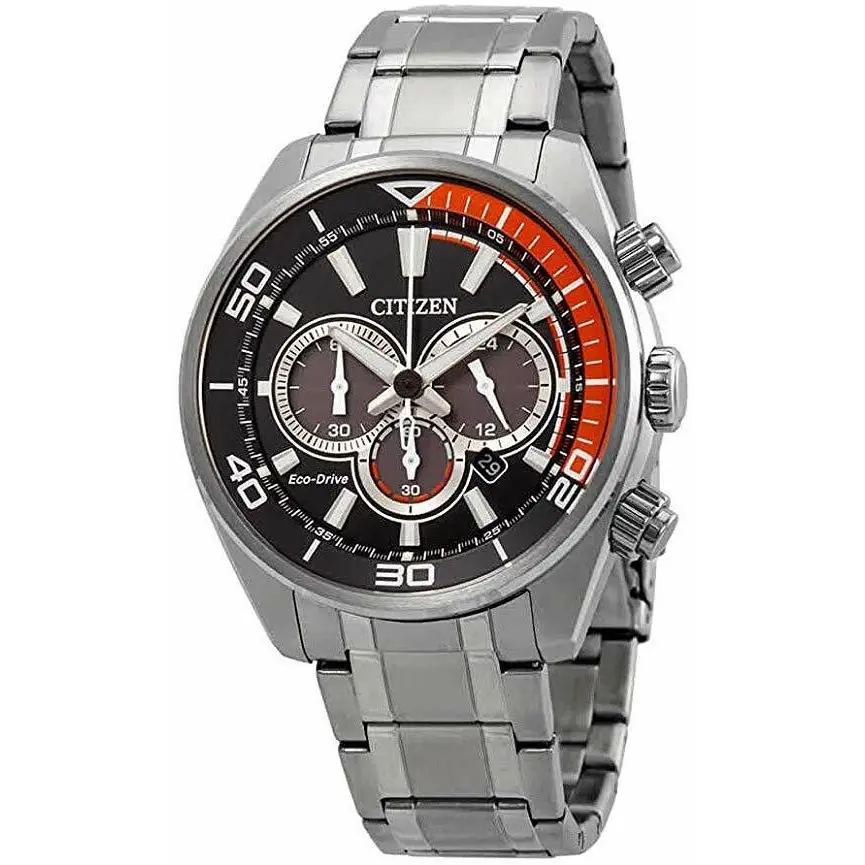 Citizen Chandler Eco-drive Chronograph Black Dial Men`s Watch CA4330-57E