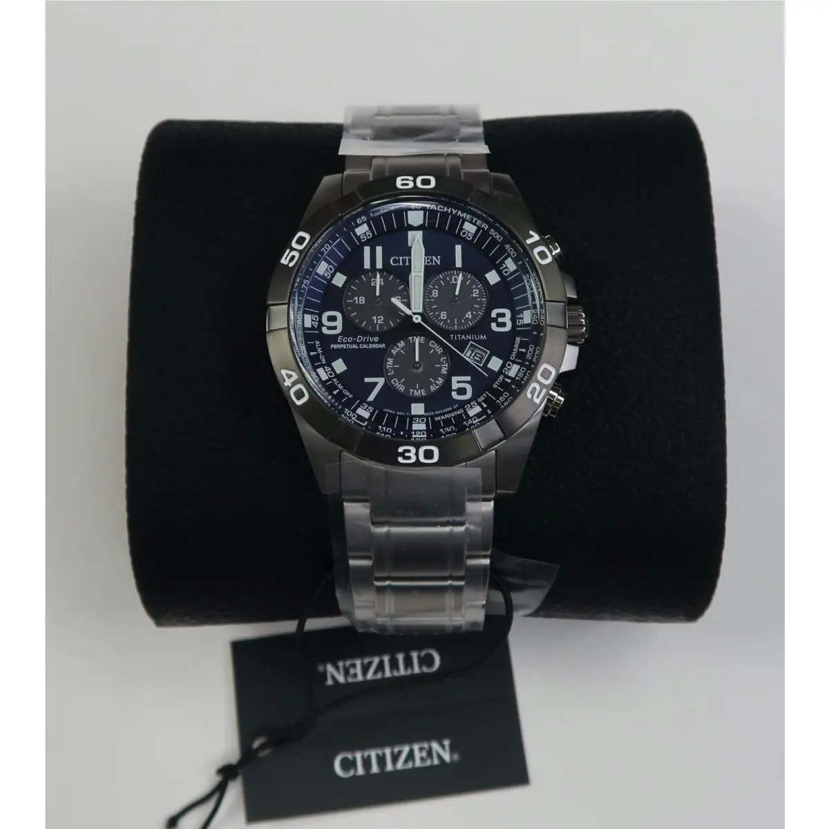 Citizen Brycen Super Titanium Eco-drive Sport Chronograph Men`s Watch BL5558-58L